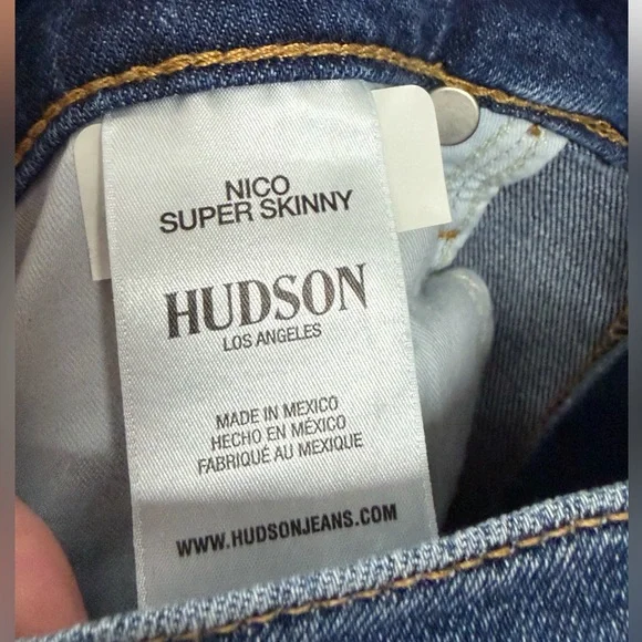 Hudson Nico Super Skinny Dark Wash Jeans Women’s Size 30 - Picture 4 of 5